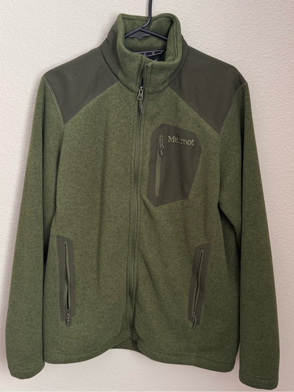 Marmot Men's Olive Green Polartec Fleece Jacket